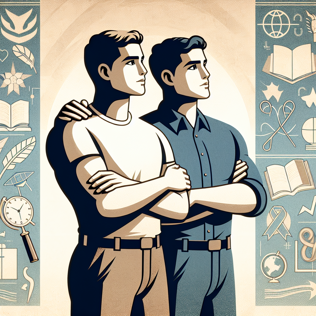 Representación de Tom Daley y Dustin Lance Black se apoyan mutuamente en sus sueños y metas